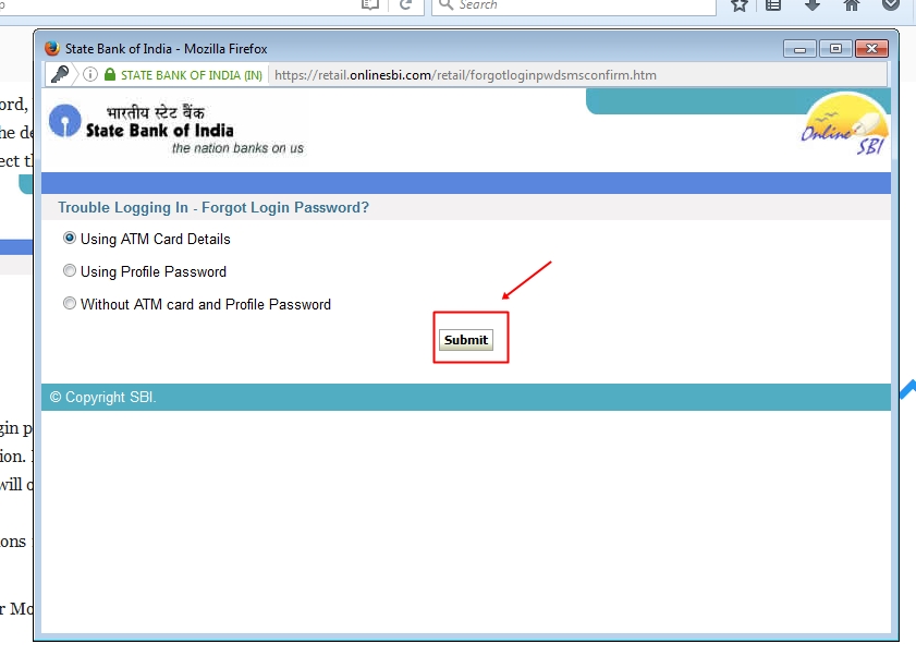 How to reset forgot Online SBI Login NetBanking Password