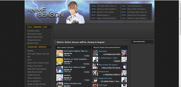 AnimeSeason Anime Streaming Sites