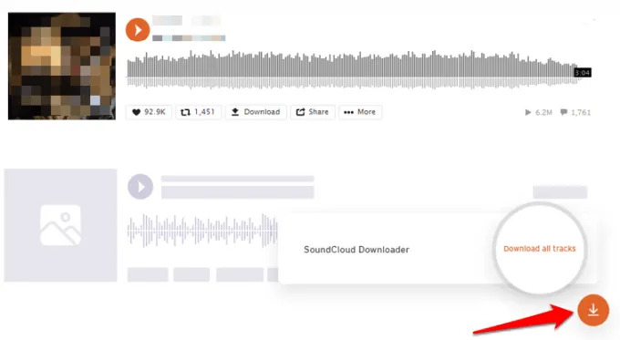 find the SoundCloud icon in your browser